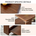 thumbnail image 5 of iRerts Coffee Tables for Living Room, 2 Tier Modern Rectangular Wood Coffee Table with Storage Shelf Side End Table for Small Spaces, Home Living Room, Office, Walnut, 5 of 11