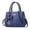 Blue, variant on Classic European and American Fashion Middle Aged Mother Handbag Genuine Leather Purses Handbags for Women Vintage Handmade Real Leather Shoulder Bag Crossbody Satchel Purse with Strap