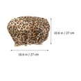 thumbnail image 4 of 2pcs Shower Caps Double-layer PEVA Waterproof Elastic Bathing Caps Hair Protective Caps (Leopard Print), 4 of 6