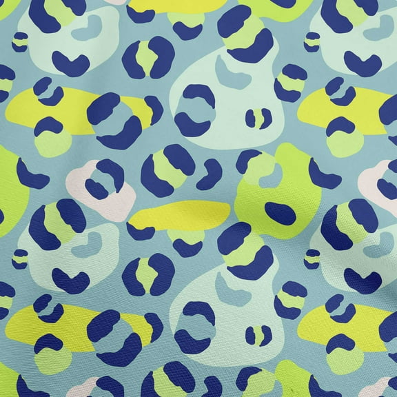 oneOone Georgette Viscose Dusty Teal Green Fabric Animal Skin Dress Material Fabric Print Fabric By The Yard 42 Inch Wide