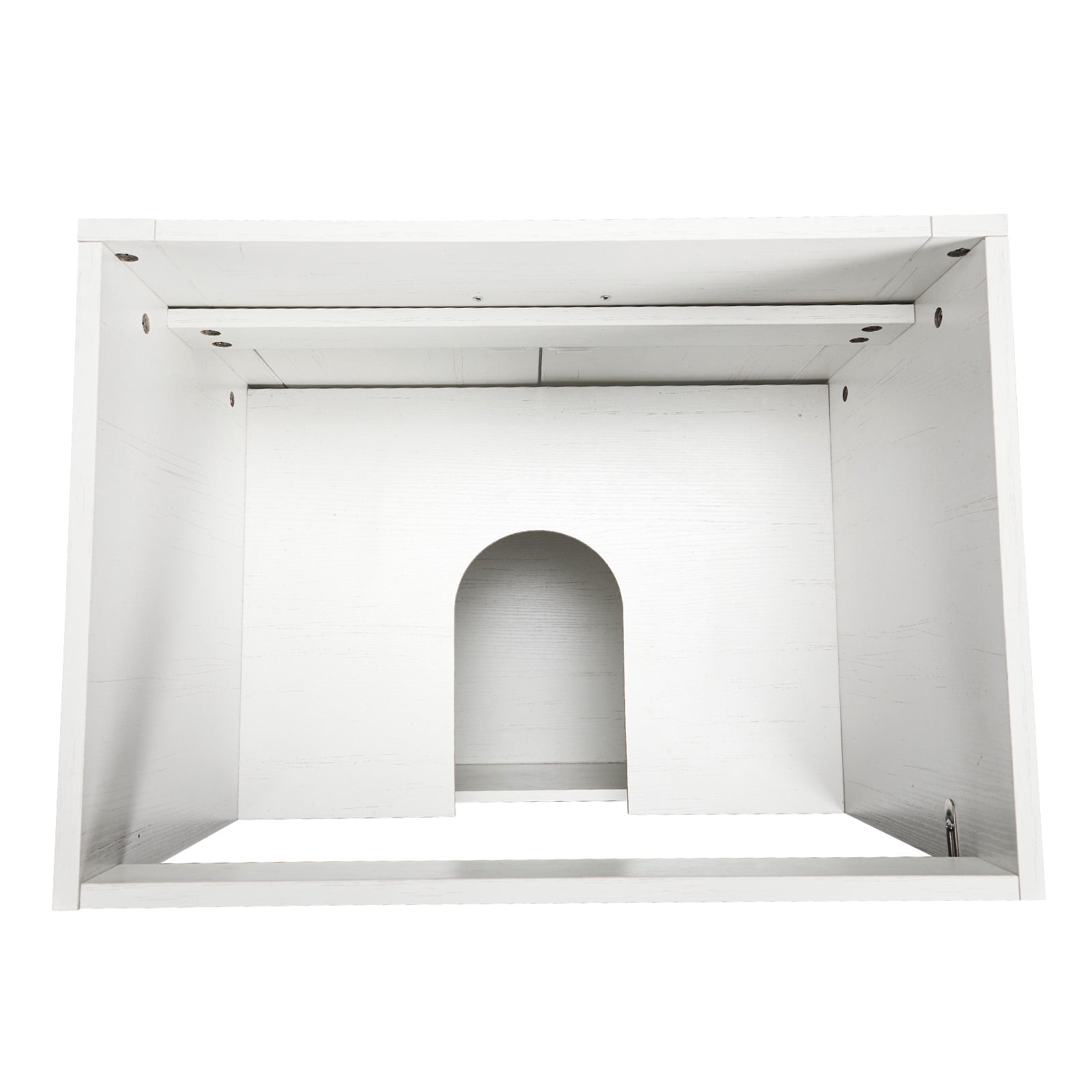 Ktaxon Farmhouse 24'' Bathroom Vanity Cabinet without Sink Ceramic Top, Washed White (Only Cabinet)
