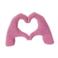 thumbnail image 3 of Escultura de mano de corazón Adorno de escritorio Artesanía fina Centro de mesa Corazón Rosa S, 3 of 8