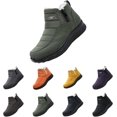 thumbnail image 4 of Womens Men‘s Winter Snow Boots Women Ankle Booties Warm Plush Lined Waterproof Insulated Slip On Outdoor Shoes, 4 of 13