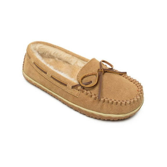 Minnetonka Womens Tilia Suede Faux Fur Lined Moccasins
