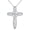 1 - Princess Stone Cross, variant on Cross Necklace for Women, Sterling Silver Twisted Infinity Crucifix Pendant with Princess Cubic Zirconia Blessed Religious Jewelry Baptism Gift for Women, 20" Adjustable Silver Chain