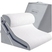 Wedge Pillow for Sleeping, Orthopedic Bed Wedge Pillow Set, 15-in-1 Adjustable Memory Foam Wedge Pillow Post Surgery, 9 &16 & 20 inch Height 3-in-1 Incline Pillows Wedges for Acid Reflux/Snoring