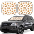 thumbnail image 2 of Uemuo Squirrel Playing Printed 2 PCS Car Windshield Sun Shade, Auto Sun Heat and UV Rays Blocker, Foldable Automotive Front Window Sunshade Protector, 2 of 7