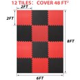 Mikolo 12 Tiles 1 inch EXTRA Thick Puzzle Exercise Mat with EVA Foam Interlocking for Home Gym
