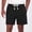Black#01, variant on Men's Summer Cotton Linen Shorts Vintage Loose Fits Drawstring Short Mens Casual Solid Elastic Waist Lightweight Breathable Short Pant