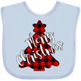 thumbnail image 3 of Inktastic Red Buffalo Plaid Christmas Tree Boys or Girls Baby Bib, 3 of 4