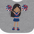 thumbnail image 4 of Inktastic African American Girl, Cheerleaders, Cheerleading Girls Baby Bib, 4 of 4