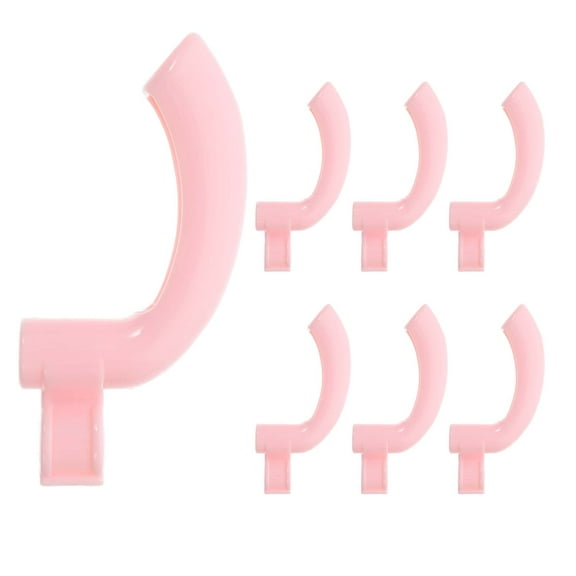 10 Pcs Dustpan Handle Sad Mop Keychain Charms Stickers Pink