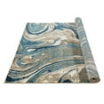 thumbnail image 6 of HR Marble Rugs Blue Beige Multi Color Abstract Livingroom & Dining Room Chick Area Rug Non-Shedding Carpet, 5' x 7', 6 of 6