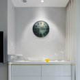 thumbnail image 5 of Yayeee Wall Clock Battery Operated 9.5" Silent Quartz Non-Ticking for Living Room Decor, Forest House, 5 of 8