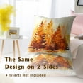 thumbnail image 6 of Fall Throw Pillow Covers 20x20 Set of 2, Watercolor Orange Trees Forest Autumn Season Farmhouse Decorative Pillow Cases Cushion Cover for Sofa Couch Bedroom Living Room Home Decor, 6 of 6