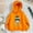 008Orange, variant on Girls Cute Hoodies Cool Girl Print Solid Color Hooded Sweatshirts Long Sleeve Fleece Pullover Tops for 3-9 Years