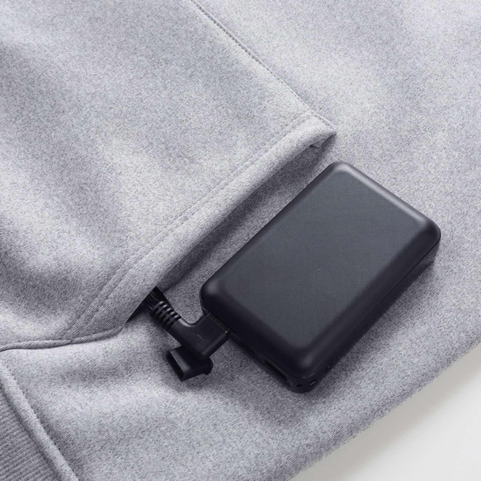 UVEASISHA Unisex Heated Hoodie for Men Women 17 Heating Zones Pullover Sweatshirt Warm USB Electric Hooded Tops with Kangaroo Pocket Gray XL