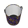 thumbnail image 5 of Uemuo Golden Snake And Purple Rose Pattern Circular Laundry Hamper Basket with handles,Collapsible laundry basket,Large capacity laundry hamper,Laundry Organizer-Small, 5 of 8