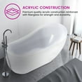 thumbnail image 4 of Vanity Art 71" x 34" Acrylic Freestanding Bathtub Contemporary Soaking Tub with Overflow and Pop-Up Drain, VA6512-L, 4 of 5