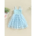 thumbnail image 2 of Bagilaanoe Toddler Baby Girl Summer Dress Butterfly Sleeveless A-line Princess Dresses 6M 12M 18M 24M 3T 4T Kids Casual Tulle Swing Sundress, 2 of 7