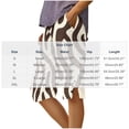 thumbnail image 3 of VBVC Women's Gradient Floral Cotton-Linen Bermuda Shorts , Straight Leg Knee-Length Shorts For Women , Ladies' Side Slit Button Shorts with Pockets,Brown,S-2XL, 3 of 5