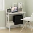 thumbnail image 3 of Pemberly Row Contemporary A-frame Computer Desk in White Finish, 3 of 6