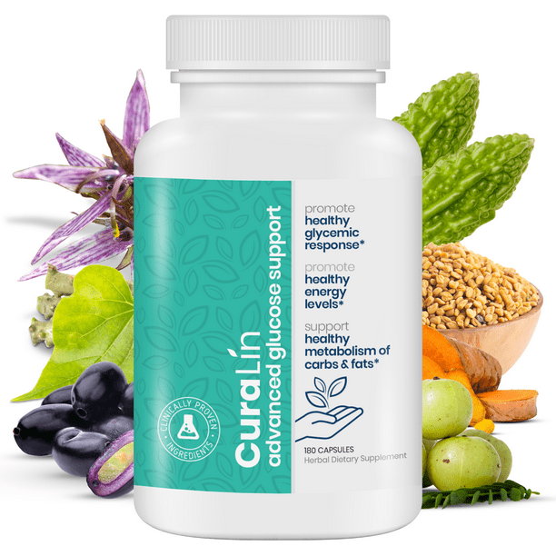 CuraLife, Full Bottle, Blood Glucose Nutritional Supplement, for Type 2