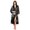 Black, variant on Silk Pajamas Set for Women JIANLAI Women Floral Printed Satin Kimono Long Robe 3/4 Sleeve Wrap V-Neck Self Tie Waist Dressing Gown Lightweight Silky House Gown Elegant Loungewear