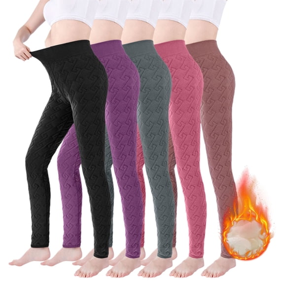 Women's Fleece Lined Leggings Full Length High Waist Classic Daily Wear
