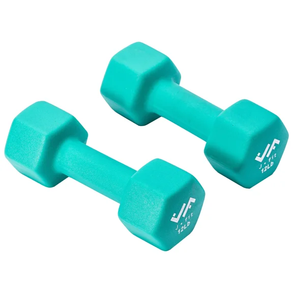 JFIT Neoprene Dumbbell (Set of 2), 12 LBS