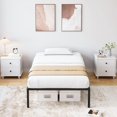 thumbnail image 3 of Bed Frame - Sturdy Metal Platform Twin Size,Metal Bed Frame Heavy Duty Steel Slat Support,Easy Assembly Noise Free with Storage Space No Box Spring Needed, 3 of 9