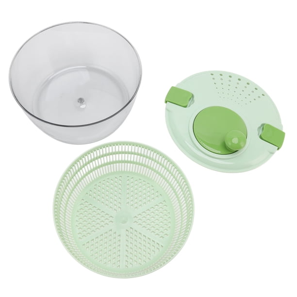 Secador de verduras de 4 l, centrifugador de ensaladas de polipropileno, cuenco escurridor de ensaladas multifunción para el hogar, cocina, color verde