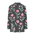 thumbnail image 7 of HOMBOM Womens Summer Shirts Blouse Crew Neck Floral Lightweight Tops for Ladies Long Sleeve, 7 of 7