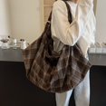 thumbnail image 6 of Large Capacity Tote Backpack Convertible Shoulder Crossbody With Checkered Pattern, 6 of 6