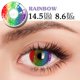 thumbnail image 1 of UYAAI-lentes de contacto de Color arcoíris para Halloween, lentes de Color rosa para ojos, 1 par, 14,5mm, 1 of 4