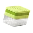 thumbnail image 4 of Bandeja para cubitos de hielo 2 en 1, molde multifuncional de silicona para hacer palitos de hielo con caja de almacenamiento, color verde, 4 of 10