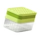 thumbnail image 4 of Bandeja para cubitos de hielo 2 en 1, molde multifuncional de silicona para hacer palitos de hielo con caja de almacenamiento, color verde, 4 of 10