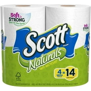 Scott Naturals Unscented Mega Roll Bathroom Tissue, 487 sheets, 4 rolls