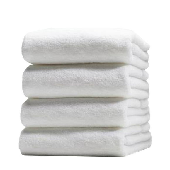 Melocotton 10 Toalla de Baño Completo Blanca Linea Hotelera (150x80cm) 100% Algodón Hilo Open, 750 Gramos. Ideal para Hogar, Hoteles y Hospitales. Práctica y Fácil de Lavar. Body Towel