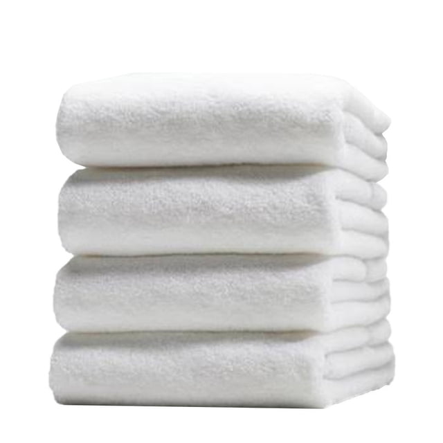 Melocotton 10 Toalla de Baño Completo Blanca Linea Hotelera (150x80cm) 100% Algodón Hilo Open, 750 Gramos. Ideal para Hogar, Hoteles y Hospitales. Práctica y Fácil de Lavar. Body Towel