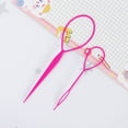 thumbnail image 1 of 1 Pair Hair Tail Tools, Hair Braid Accessories Ponytail Maker,French Braid Tool Loop for Hair Styling, 2pcs, 1 Color, 1 of 5