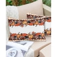 thumbnail image 6 of Fall Football Pumpkin Throw Pillow Cover 20 x 36 Inch Decorative Pillow Cover Thanksgiving Maple Orange Check Autumn Lumbar Pillowcase Seasonal Rectangle Cushion Case for Couch Sofa Bed Living Room, 6 of 7