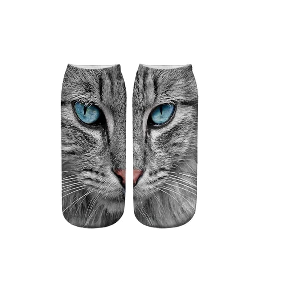 Ohmyroo 3D Cat Eye Printed Socks Fashion Pattern Comfortable Daily Wear Footwear