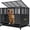 Black, variant on CAMMOO 48" Foldable Heavy Duty Dog Crate Cage for Large Dogs, XL Dog Kennel for Indoor&Outdoor, 4 Lockable Wheels, Adjustable Internal Height