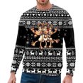 thumbnail image 1 of NLLSHGJ Chandails à Capuchon pour Hommes, Chandail Épais pour Hommes, Automne et Hiver, Tendance Décontractée, Chandail de Noël Imprimé, Chandail à Col Rond, Chandails pour Hommes, Chandails à Capuchon pour Hommes, Graphique, Dos, 1 of 4