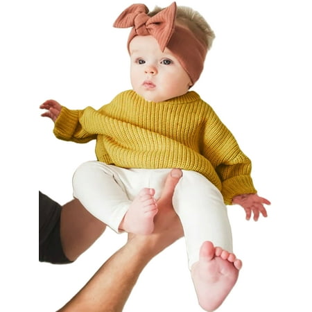 

Infant Baby Boy Girl Oversized Knit Sweater Chunky Long Sleeve Pullover Shirt Warm Fall Winter Blouse Top