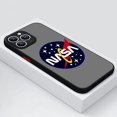 thumbnail image 3 of Funda de teléfono para iPhone 15 Pro XS Max 14 7 8 6 6s Plus SE 11 12 13 Mini X XR NASA-USA, cubierta translúcida negra esmerilada, 3 of 5
