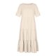 thumbnail image 4 of Vestido largo de manga corta con cuello redondo de color sólido de lino y algodón de verano informal para mujer Pompotops ghjkhdj11479, 4 of 9