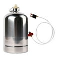 thumbnail image 2 of Colaxi Bouteille de Gaz en Acier Inoxydable Réservoir de Gaz Gonflable Bidon de Carburant Contenant Vide Rechargeable pour Cuisson Extérieure BBQ Cuisinière de Camping 1,5 L, 2 of 8
