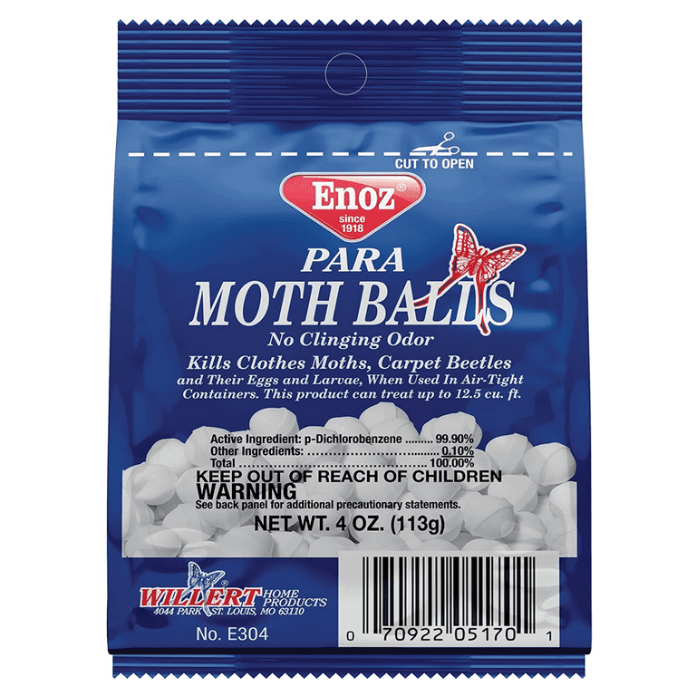 Enoz 16 oz Moth Ball Box 3-Count Moth Balls Home and Perimeter Indoor/Outdoor Pouch in White | E67.3